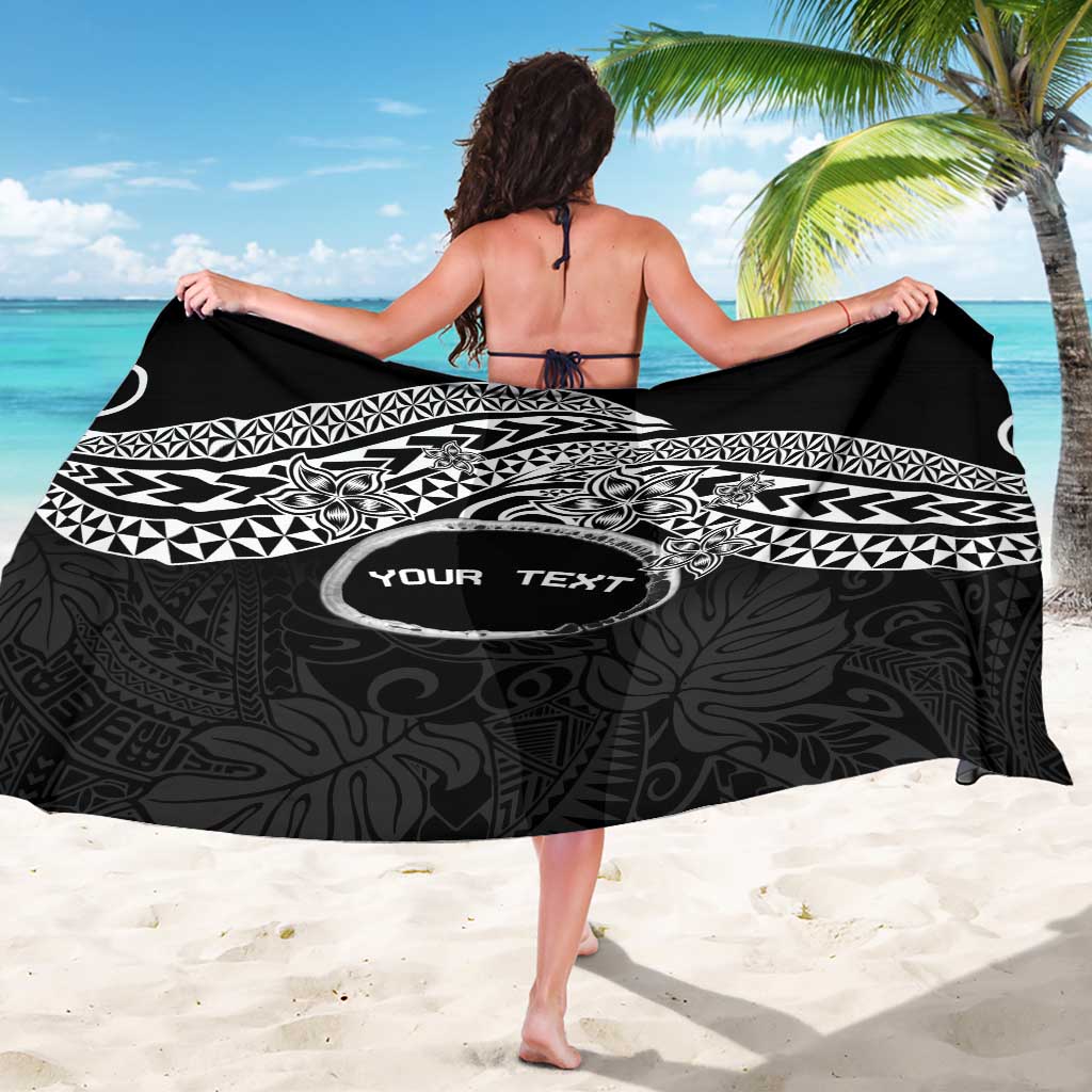 Personalised Pohnpei Nukuoro Micronesia Sarong Polynesian Tattoo Curves Black Version LT14 - Polynesian Pride