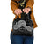 Personalised Pohnpei Nukuoro Micronesia Shoulder Handbag Polynesian Tattoo Curves Black Version