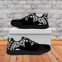 Pohnpei Nukuoro Micronesia Sneakers Polynesian Tattoo Curves Black Version LT14 - Polynesian Pride