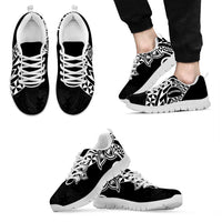 Pohnpei Nukuoro Micronesia Sneakers Polynesian Tattoo Curves Black Version LT14 - Polynesian Pride