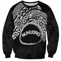 Personalised Pohnpei Nukuoro Micronesia Sweatshirt Polynesian Tattoo Curves Black Version LT14 Unisex Black - Polynesian Pride