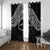 Personalised Pohnpei Nukuoro Micronesia Window Curtain Polynesian Tattoo Curves Black Version