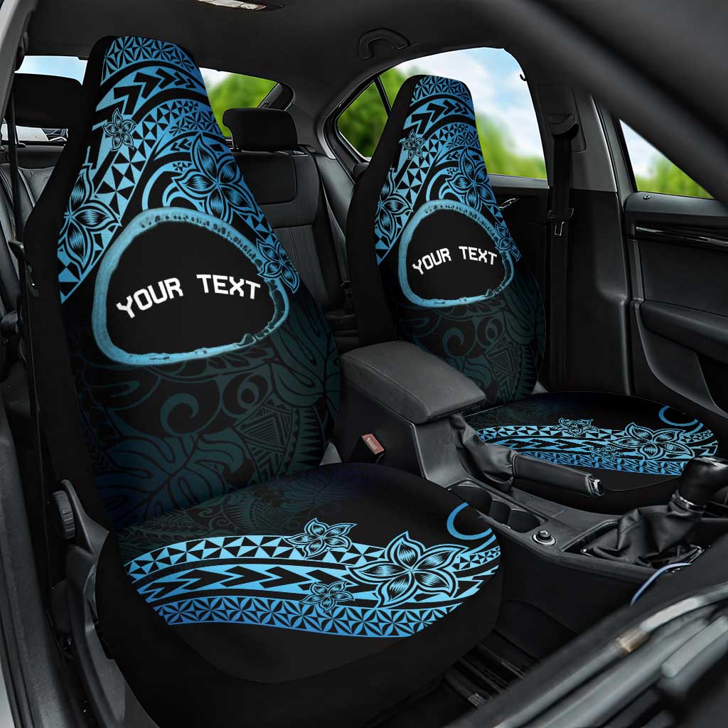Personalised Pohnpei Nukuoro Micronesia Car Seat Cover Polynesian Tattoo Curves Blue Version LT14 One Size Blue - Polynesian Pride
