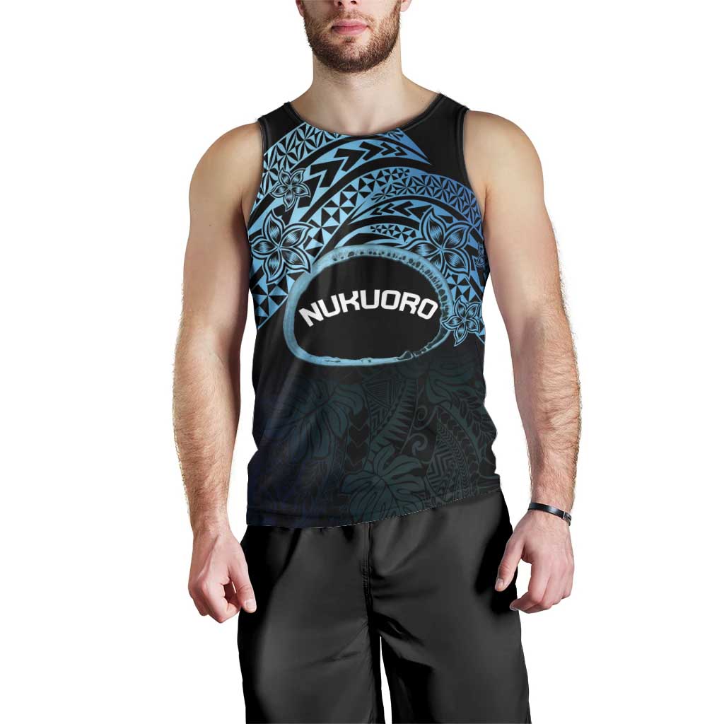 Personalised Pohnpei Nukuoro Micronesia Men Tank Top Polynesian Tattoo Curves Blue Version LT14 - Polynesian Pride