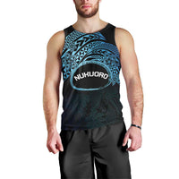 Personalised Pohnpei Nukuoro Micronesia Men Tank Top Polynesian Tattoo Curves Blue Version LT14 - Polynesian Pride