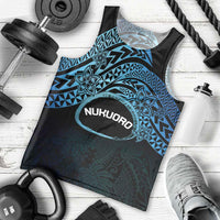 Personalised Pohnpei Nukuoro Micronesia Men Tank Top Polynesian Tattoo Curves Blue Version LT14 - Polynesian Pride