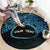 Personalised Pohnpei Nukuoro Micronesia Round Carpet Polynesian Tattoo Curves Blue Version