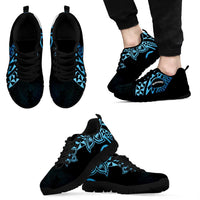 Pohnpei Nukuoro Micronesia Sneakers Polynesian Tattoo Curves Blue Version LT14 - Polynesian Pride