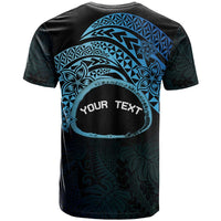 Personalised Pohnpei Nukuoro Micronesia T Shirt Polynesian Tattoo Curves Blue Version LT14 - Polynesian Pride