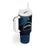 Personalised Pohnpei Nukuoro Micronesia Tumbler With Handle Polynesian Tattoo Curves Blue Version