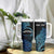 Personalised Pohnpei Nukuoro Micronesia Tumbler With Handle Polynesian Tattoo Curves Blue Version