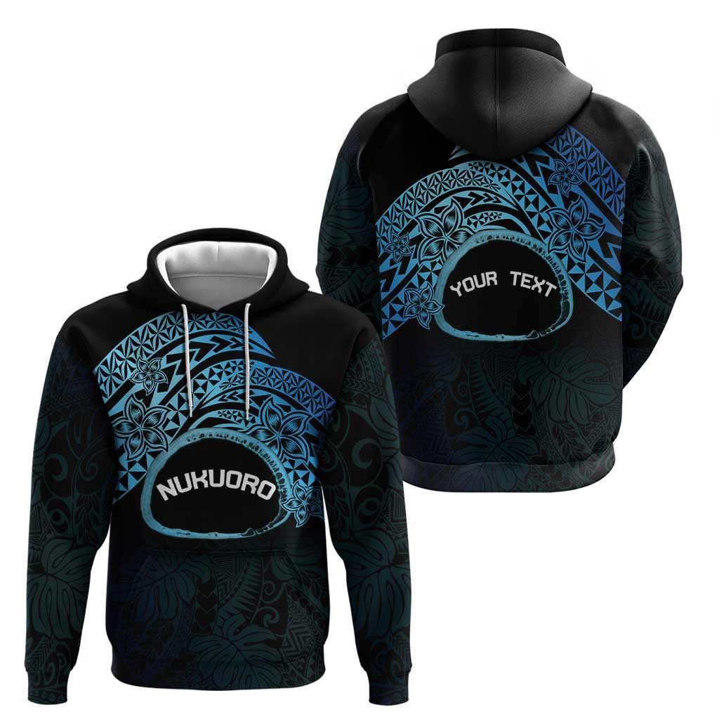 Personalised Pohnpei Nukuoro Micronesia Zip Hoodie Polynesian Tattoo Curves Blue Version LT14 - Polynesian Pride