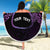 Personalised Pohnpei Nukuoro Micronesia Beach Blanket Polynesian Tattoo Curves Purple Version