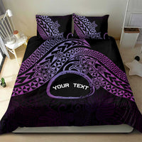 Personalised Pohnpei Nukuoro Micronesia Bedding Set Polynesian Tattoo Curves Purple Version LT14 - Polynesian Pride