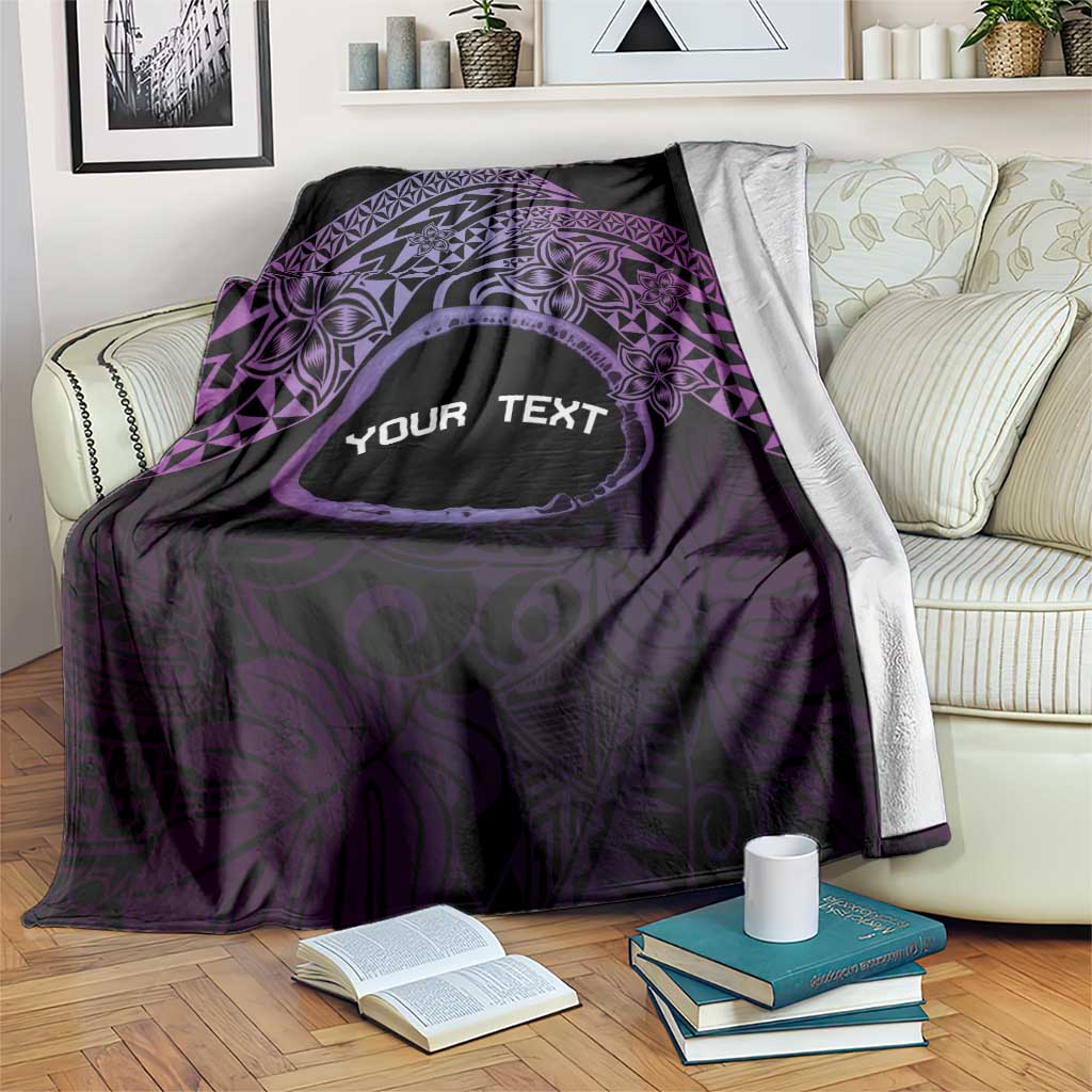 Personalised Pohnpei Nukuoro Micronesia Blanket Polynesian Tattoo Curves Purple Version LT14 Purple - Polynesian Pride