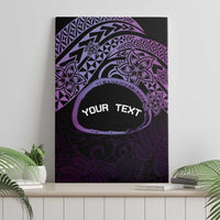 Personalised Pohnpei Nukuoro Micronesia Canvas Wall Art Polynesian Tattoo Curves Purple Version LT14 - Polynesian Pride