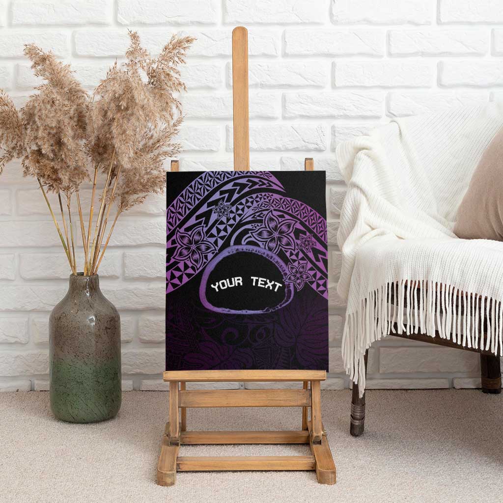 Personalised Pohnpei Nukuoro Micronesia Canvas Wall Art Polynesian Tattoo Curves Purple Version LT14 - Polynesian Pride