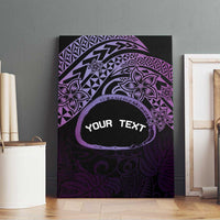 Personalised Pohnpei Nukuoro Micronesia Canvas Wall Art Polynesian Tattoo Curves Purple Version LT14 - Polynesian Pride