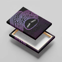 Personalised Pohnpei Nukuoro Micronesia Canvas Wall Art Polynesian Tattoo Curves Purple Version LT14 - Polynesian Pride