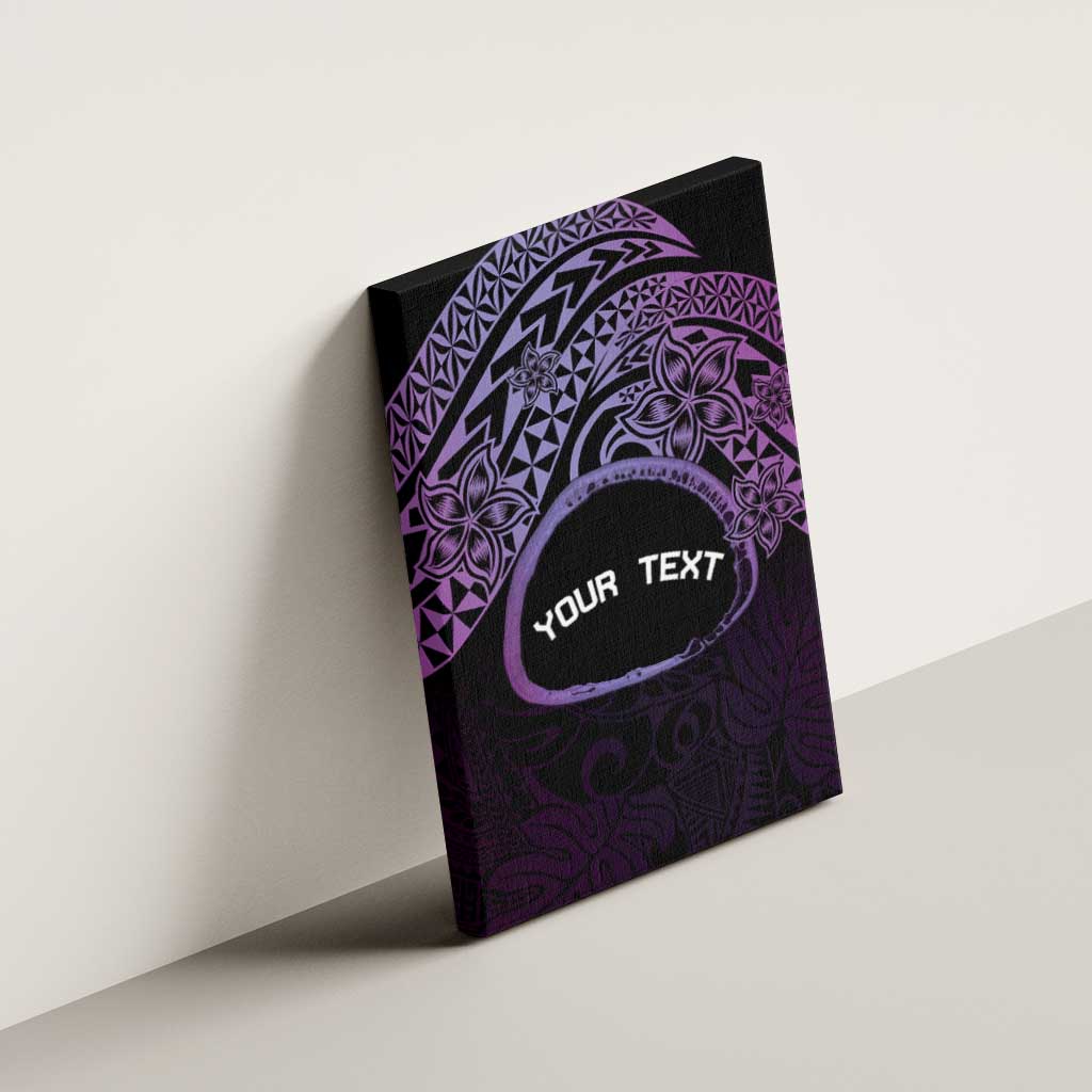 Personalised Pohnpei Nukuoro Micronesia Canvas Wall Art Polynesian Tattoo Curves Purple Version LT14 - Polynesian Pride