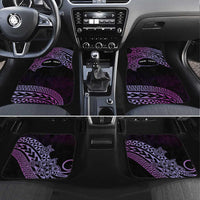 Personalised Pohnpei Nukuoro Micronesia Car Mats Polynesian Tattoo Curves Purple Version LT14 Set 4pcs Purple - Polynesian Pride