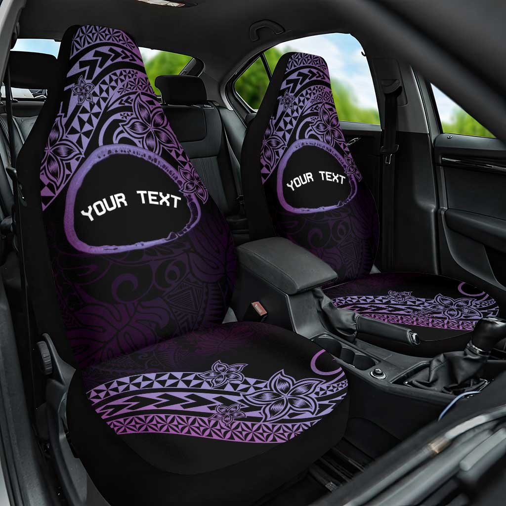 Personalised Pohnpei Nukuoro Micronesia Car Seat Cover Polynesian Tattoo Curves Purple Version LT14 One Size Purple - Polynesian Pride