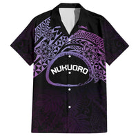 Personalised Pohnpei Nukuoro Micronesia Hawaiian Shirt Polynesian Tattoo Curves Purple Version LT14 Purple - Polynesian Pride