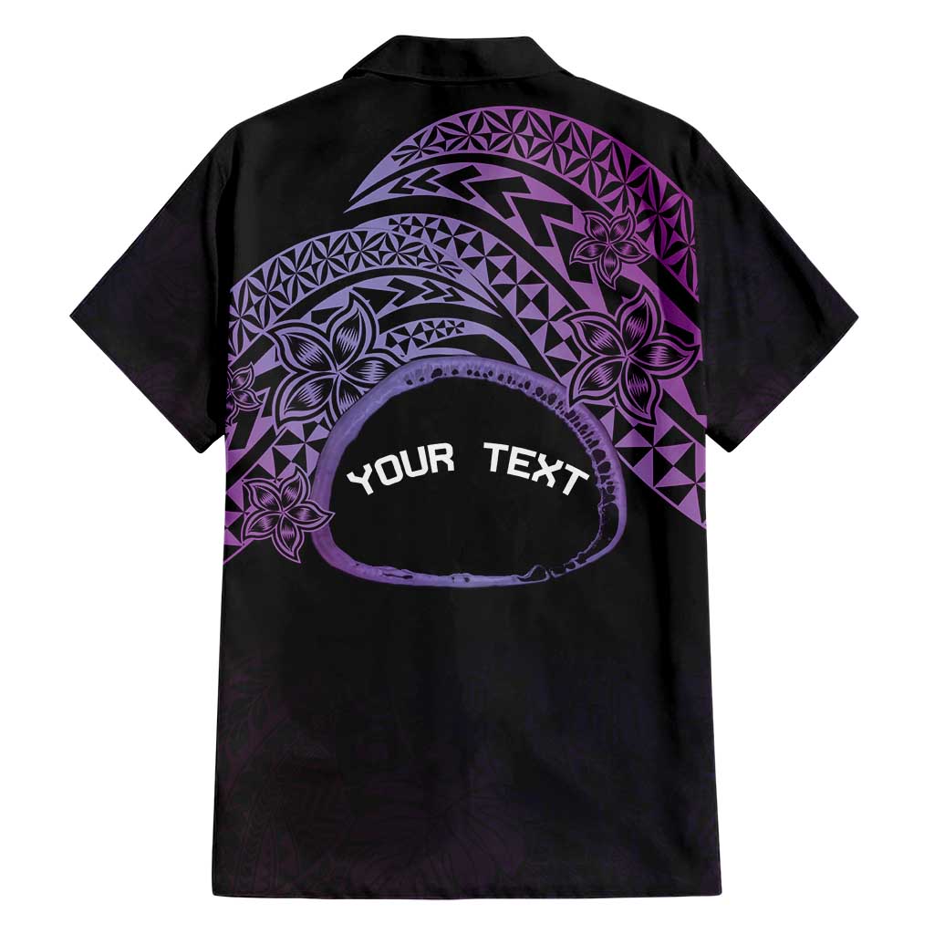 Personalised Pohnpei Nukuoro Micronesia Hawaiian Shirt Polynesian Tattoo Curves Purple Version LT14 - Polynesian Pride
