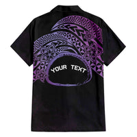 Personalised Pohnpei Nukuoro Micronesia Hawaiian Shirt Polynesian Tattoo Curves Purple Version LT14 - Polynesian Pride