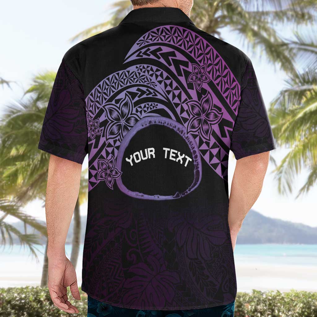 Personalised Pohnpei Nukuoro Micronesia Hawaiian Shirt Polynesian Tattoo Curves Purple Version LT14 - Polynesian Pride