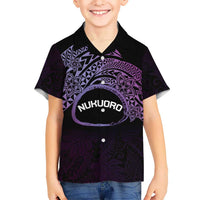 Personalised Pohnpei Nukuoro Micronesia Hawaiian Shirt Polynesian Tattoo Curves Purple Version LT14 - Polynesian Pride