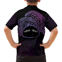Personalised Pohnpei Nukuoro Micronesia Hawaiian Shirt Polynesian Tattoo Curves Purple Version LT14 - Polynesian Pride