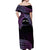 Personalised Pohnpei Nukuoro Micronesia Off Shoulder Maxi Dress Polynesian Tattoo Curves Purple Version