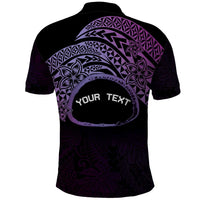 Personalised Pohnpei Nukuoro Micronesia Polo Shirt Polynesian Tattoo Curves Purple Version LT14 - Polynesian Pride
