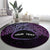 Personalised Pohnpei Nukuoro Micronesia Round Carpet Polynesian Tattoo Curves Purple Version