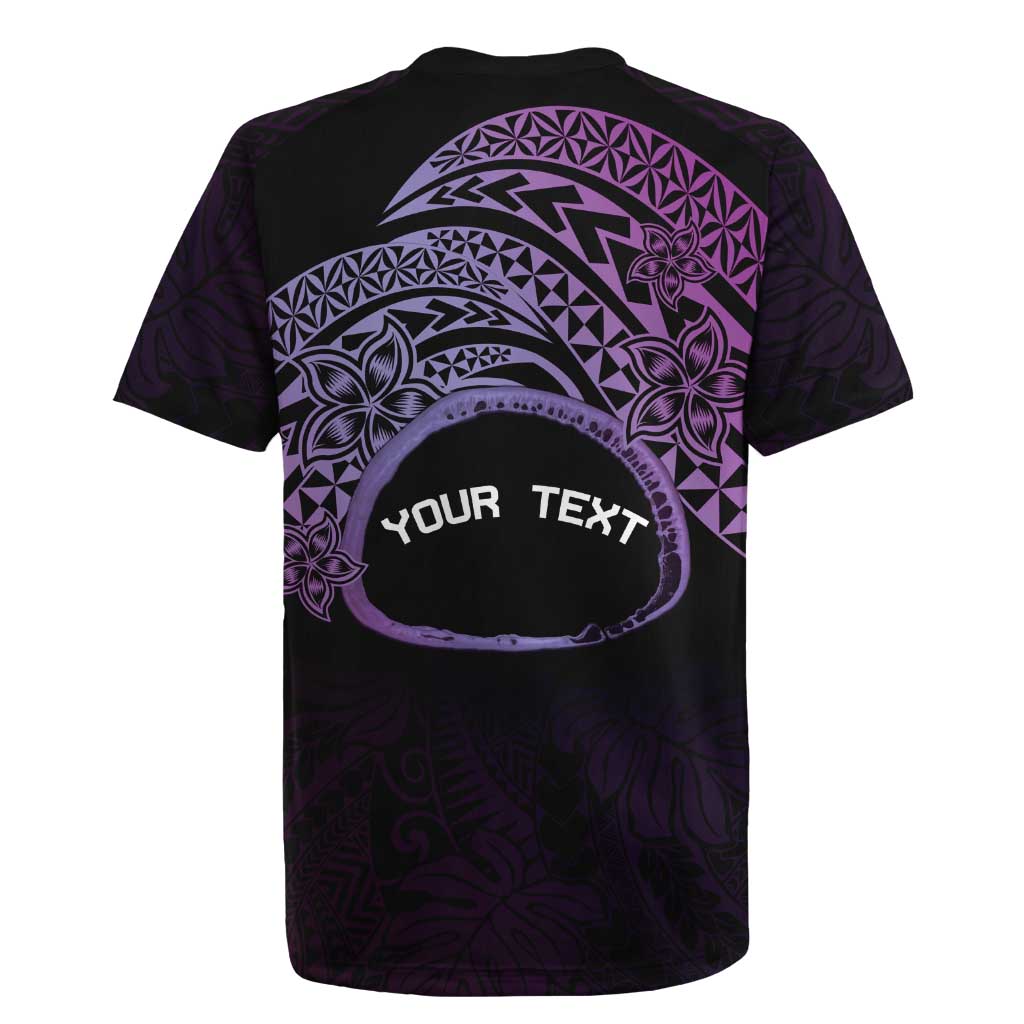 Personalised Pohnpei Nukuoro Micronesia Rugby Jersey Polynesian Tattoo Curves Purple Version LT14 - Polynesian Pride