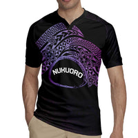 Personalised Pohnpei Nukuoro Micronesia Rugby Jersey Polynesian Tattoo Curves Purple Version LT14 - Polynesian Pride