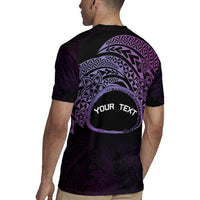 Personalised Pohnpei Nukuoro Micronesia Rugby Jersey Polynesian Tattoo Curves Purple Version LT14 - Polynesian Pride