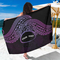 Personalised Pohnpei Nukuoro Micronesia Sarong Polynesian Tattoo Curves Purple Version LT14 One Size 44 x 66 inches Purple - Polynesian Pride
