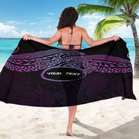 Personalised Pohnpei Nukuoro Micronesia Sarong Polynesian Tattoo Curves Purple Version LT14 - Polynesian Pride