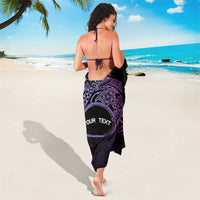 Personalised Pohnpei Nukuoro Micronesia Sarong Polynesian Tattoo Curves Purple Version LT14 - Polynesian Pride