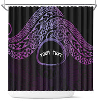 Personalised Pohnpei Nukuoro Micronesia Shower Curtain Polynesian Tattoo Curves Purple Version LT14 Purple - Polynesian Pride