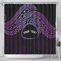 Personalised Pohnpei Nukuoro Micronesia Shower Curtain Polynesian Tattoo Curves Purple Version LT14 - Polynesian Pride
