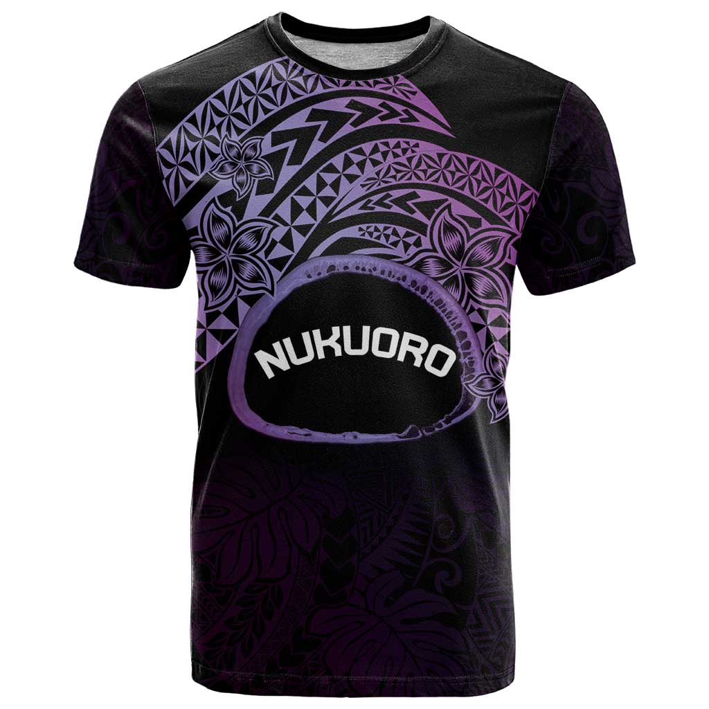 Personalised Pohnpei Nukuoro Micronesia T Shirt Polynesian Tattoo Curves Purple Version LT14 Purple - Polynesian Pride