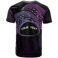 Personalised Pohnpei Nukuoro Micronesia T Shirt Polynesian Tattoo Curves Purple Version LT14 - Polynesian Pride