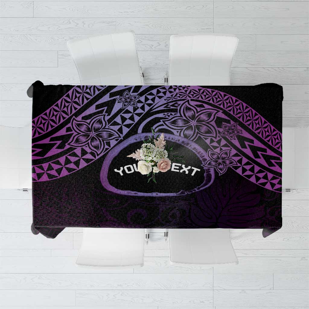 Personalised Pohnpei Nukuoro Micronesia Tablecloth Polynesian Tattoo Curves Purple Version LT14 Purple - Polynesian Pride