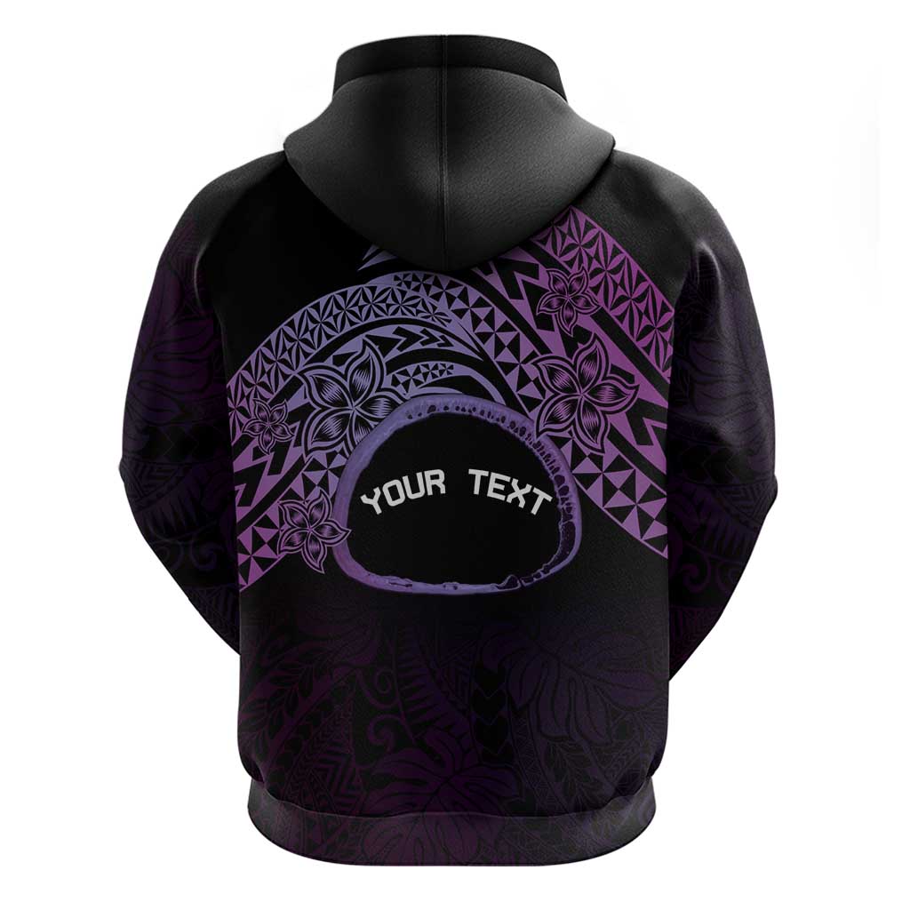 Personalised Pohnpei Nukuoro Micronesia Zip Hoodie Polynesian Tattoo Curves Purple Version LT14 - Polynesian Pride