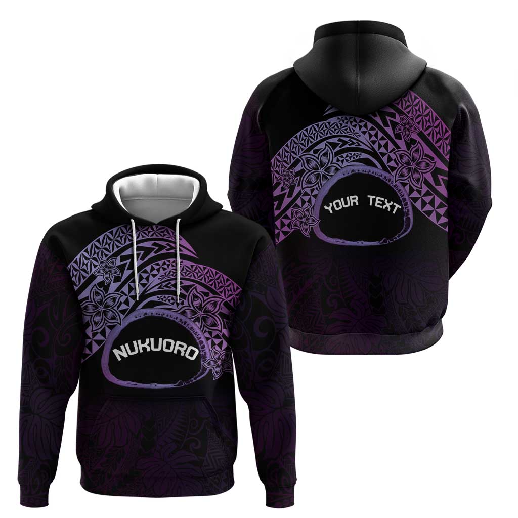 Personalised Pohnpei Nukuoro Micronesia Zip Hoodie Polynesian Tattoo Curves Purple Version LT14 - Polynesian Pride