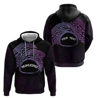 Personalised Pohnpei Nukuoro Micronesia Zip Hoodie Polynesian Tattoo Curves Purple Version LT14 - Polynesian Pride