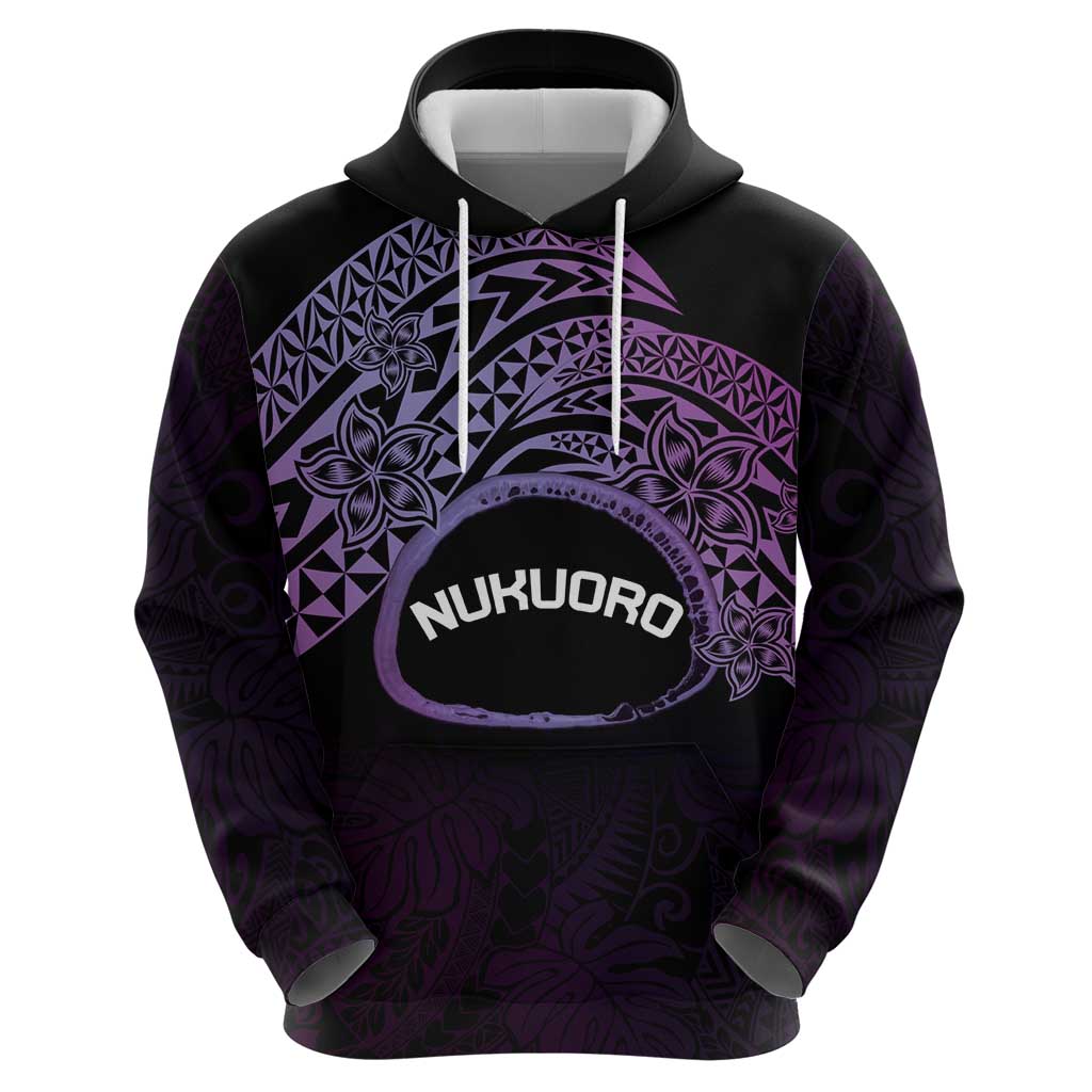 Personalised Pohnpei Nukuoro Micronesia Zip Hoodie Polynesian Tattoo Curves Purple Version LT14 - Polynesian Pride